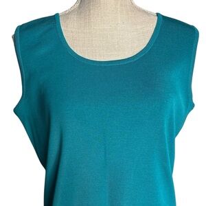 Ming Wang Turquoise Sleeveless Tank Top Size Medium EUC